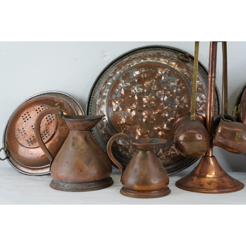 381 - A large lot of copper ware.