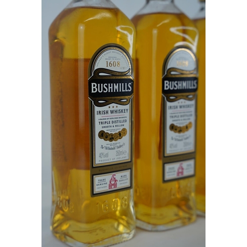 405 - Four 350ml bottles of Bushmills Irish Whiskey.