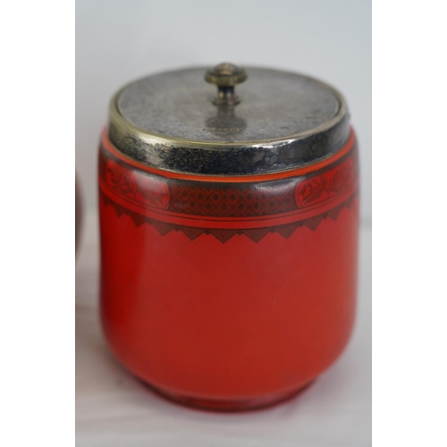 439 - A Burleigh Ware tea caddy and matching bowl.