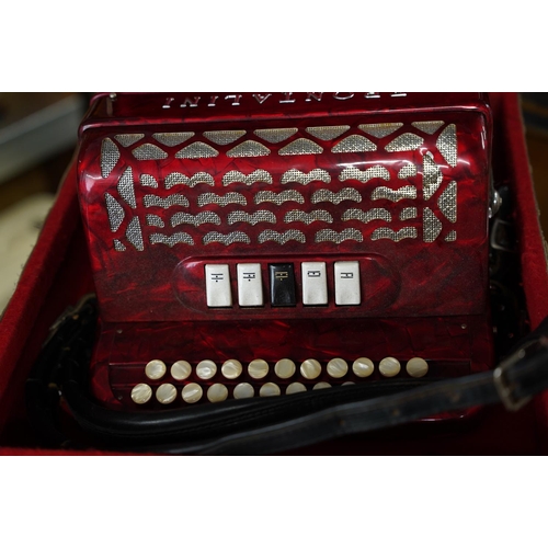 481 - A cased Frontalini Joleen accordion.