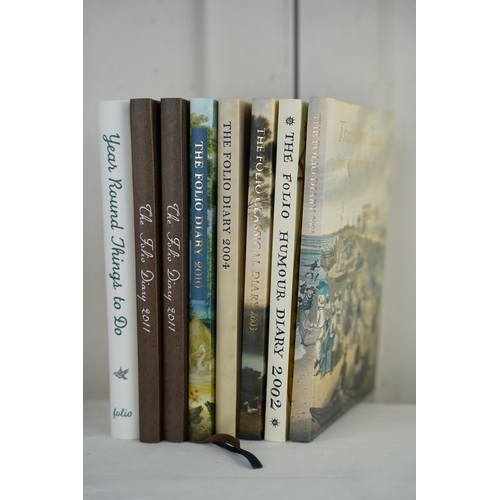 456 - Eight Folio Society Dairies various years.