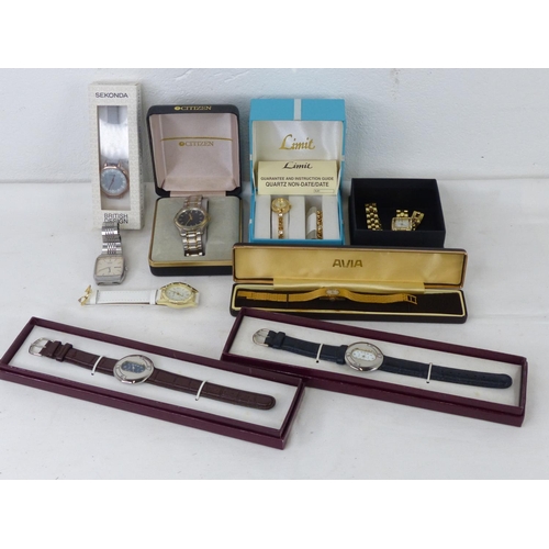 62 - An assortment of wristwatches, to include Sekonda, Avia & more.