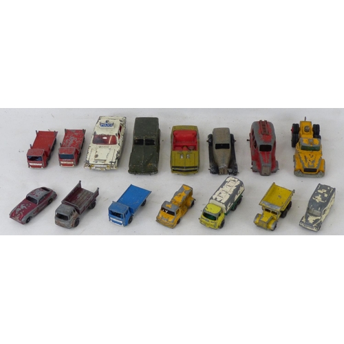 80 - A collection of vintage diecast cars. To include Dinky, Corgi, matchbox and more.