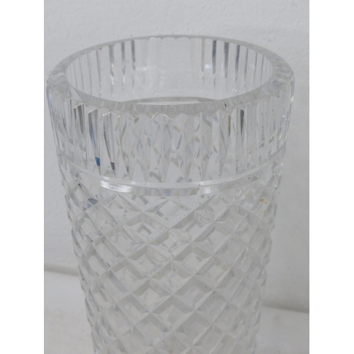 81 - A large  Waterford Crystal vase, measuring 20cm tall.