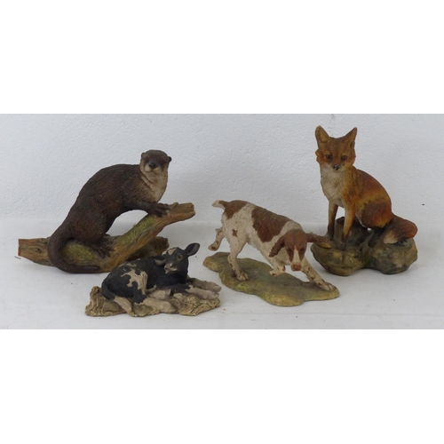 91 - Four Border Fine art ornaments to include an All Creatures Great and Small 'Buttercup' ornament.