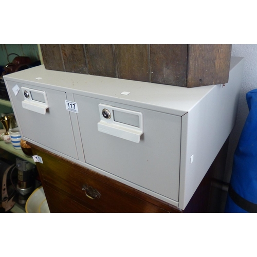 117 - A set of Bisley index drawers.