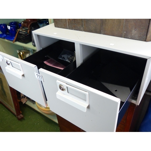 117 - A set of Bisley index drawers.