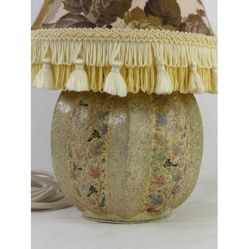 264 - A vintage table lamp and shade.