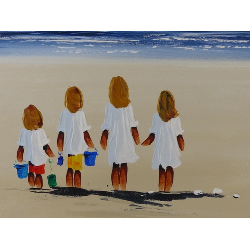 323 - A large gilt framed oil painting by Michelle Carlin. Measuring 70x59cm including frame.