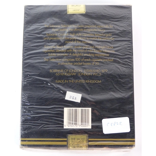 129 - An unopened box of Sobranie luxury cigarettes (200 cigarettes in boxes of 20).
