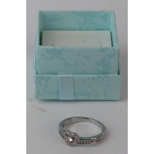 144 - A Sterling silver ring, size O/P.