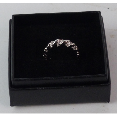 148 - A Sterling silver ring, size O.