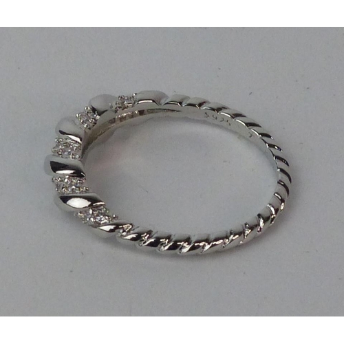 148 - A Sterling silver ring, size O.