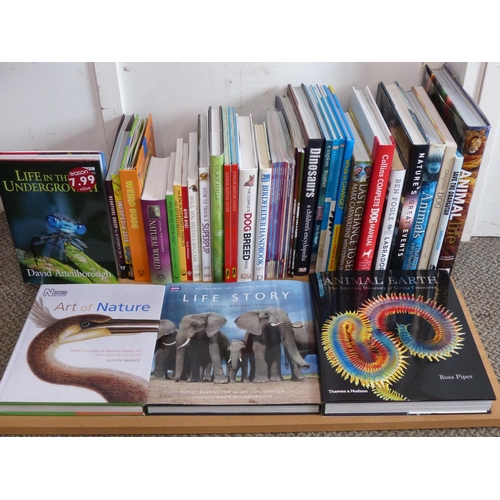 1 - A large lot of reference books on animals, dogs and more to include Animals Life by Charlotte Uhlenb... 