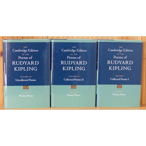 23 - 3 volumes The Cambridge Edition of the Poems of Rudyard Kipling.