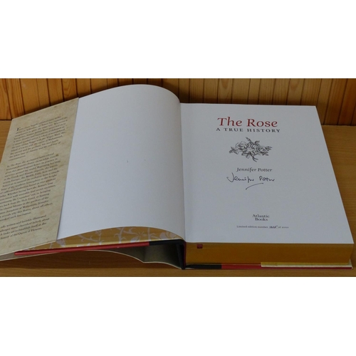 24 - A limited edition book 'The Rose' signed by the author Jennifer Potter.