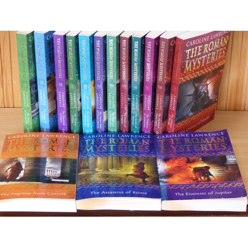 28 - 15 books 'The Roman Mysteries' by the author Caroline Lawrence.