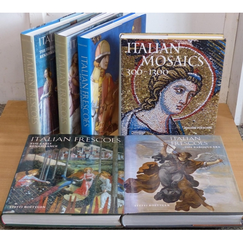 35 - Five large books 'Italian Frescoes' by Julian Kliemann & Michael Rohlmann and another 'Italian Mosai... 