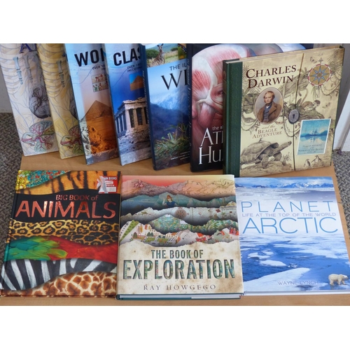 37 - 2 large Mapping History books by Dr Ian Barnes, 2 large books Human Anatomy, 'The Book of Exploratio... 
