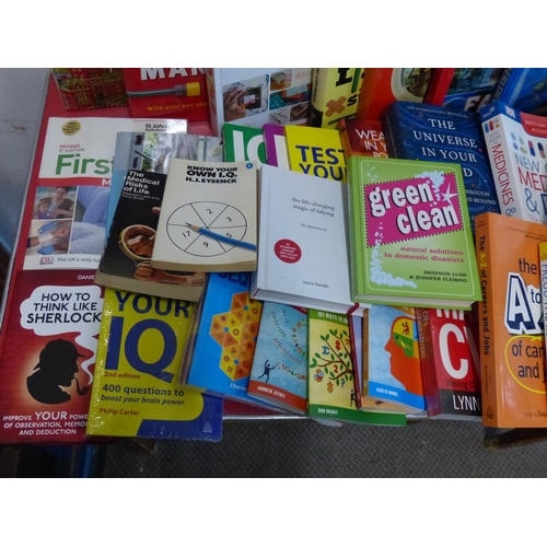 A large lot of DIY and How To... books.