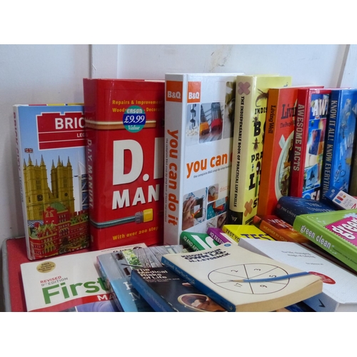 A large lot of DIY and How To... books.