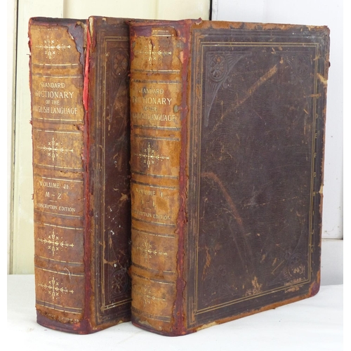 292 - Two large antique volumes Standard Dictionary of the English Language.
