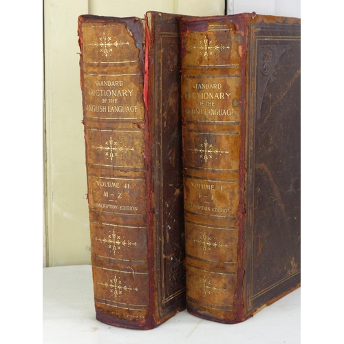 292 - Two large antique volumes Standard Dictionary of the English Language.