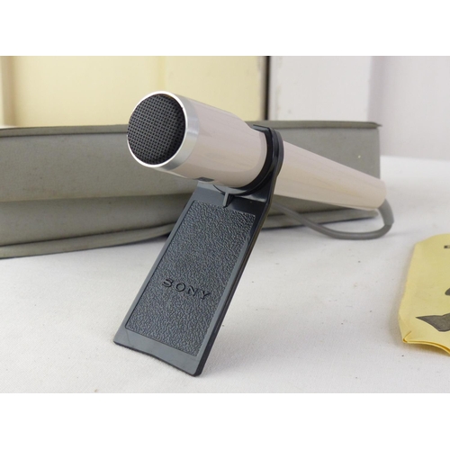 52 - A boxed vintage Sony F96 Microphone.