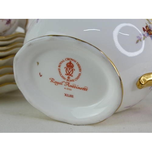 A stunning Royal Crown Derby 'Royal Antoinette' part tea set.
