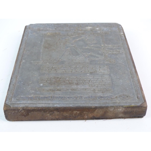 362 - A vintage advertising printing plate. Mixed concrete Ulster limited, county down.