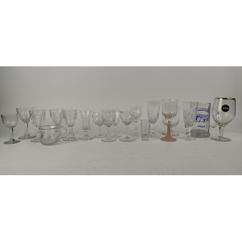 377 - A job lot of assorted early glasses and more.