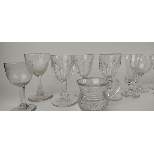 377 - A job lot of assorted early glasses and more.