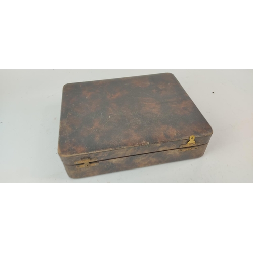 381 - A vintage cased 'Halex' bristle and whalebone travel set.