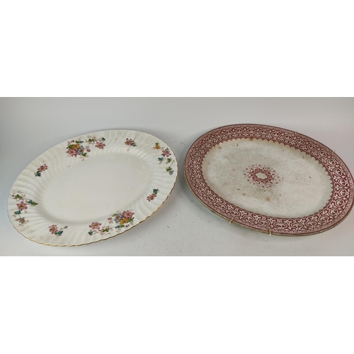 412 - Two antique platters.