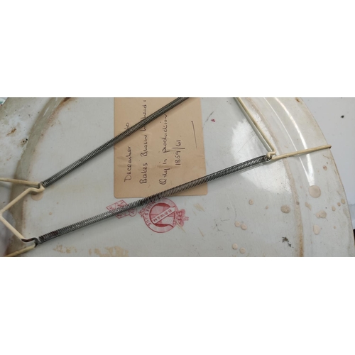 412 - Two antique platters.