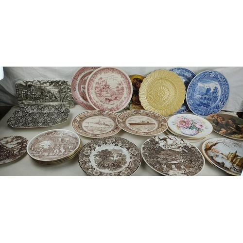 490 - A large assortment of various ceramics/ cabinet plates etc.
