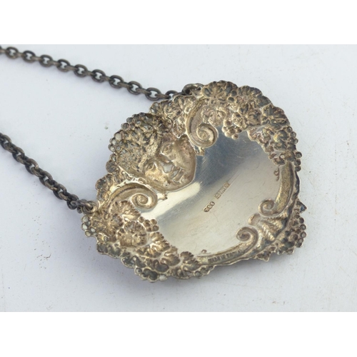 13 - An antique Irish 3 band decanter along with decanter with silver plated Whisky tag.