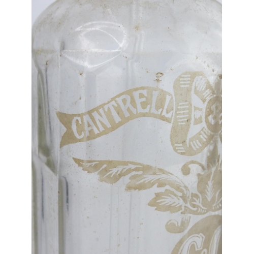 15 - A large antique advertising soda syphon, 'Cantrell & Cochrane'.