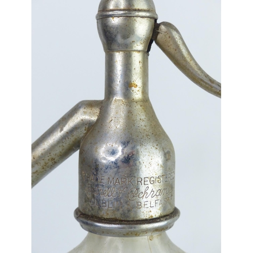 15 - A large antique advertising soda syphon, 'Cantrell & Cochrane'.
