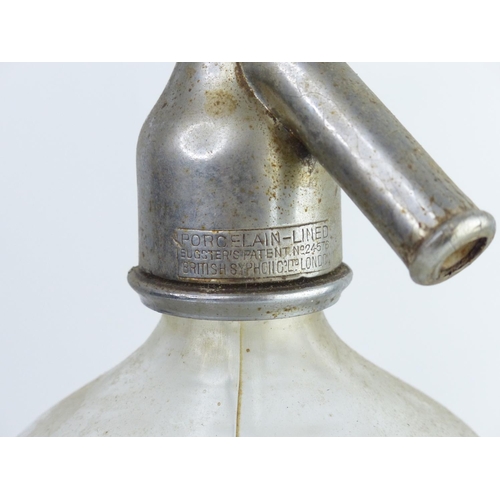 15 - A large antique advertising soda syphon, 'Cantrell & Cochrane'.