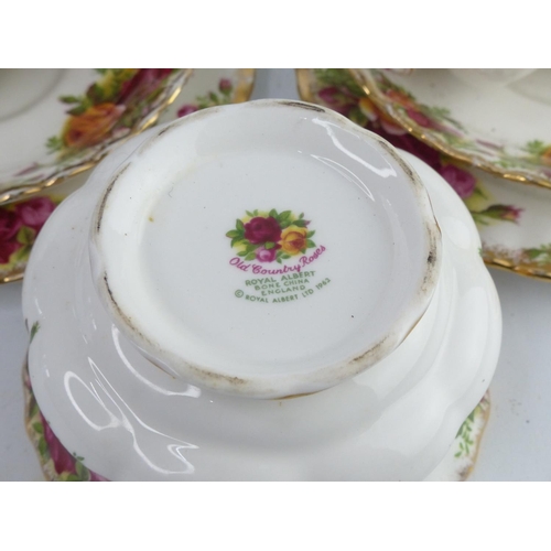 19 - An assortment of Royal Albert Old Country Rose ceramics.