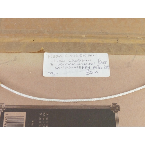 20 - A framed original painting of a Coastal scene, signed by the Artist, Joan Crossan. 30 x38cm