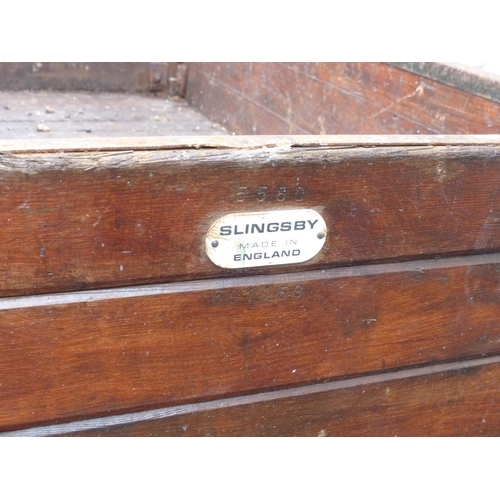 An antique industrial Slingsby hand cart/ trolley.