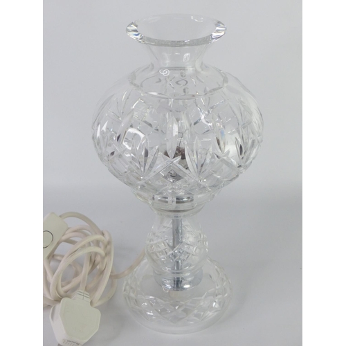23 - A stunning Waterford crystal table lamp, 30cm.