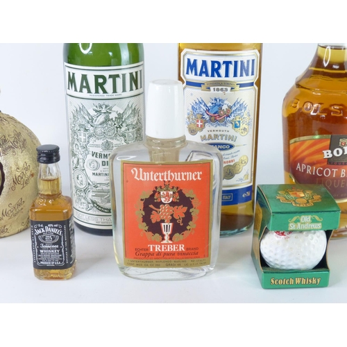 28 - A bottle of Martini Bianco, Bols Apricot Brandy and more.