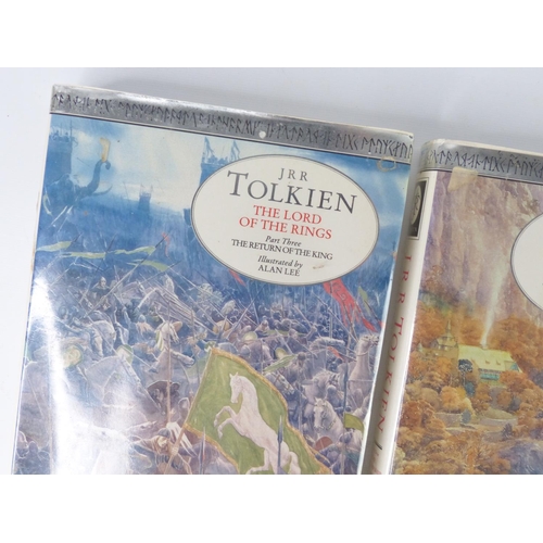 49 - A set of Three 'Lord of the Rings' books, by J R R Tolkien, publisher Harper Collins 1992.