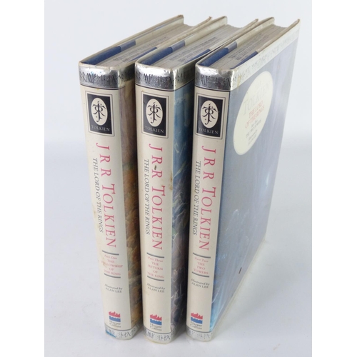 49 - A set of Three 'Lord of the Rings' books, by J R R Tolkien, publisher Harper Collins 1992.