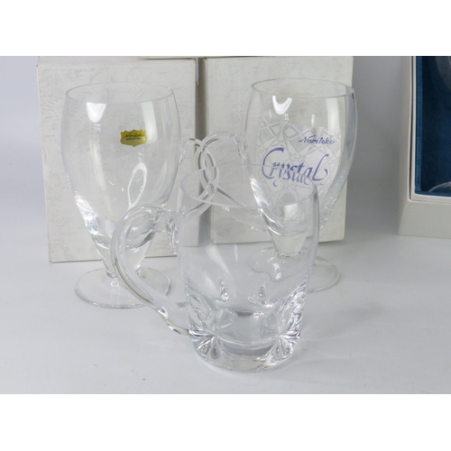 54 - A collection of boxed Noritake crystal ware.