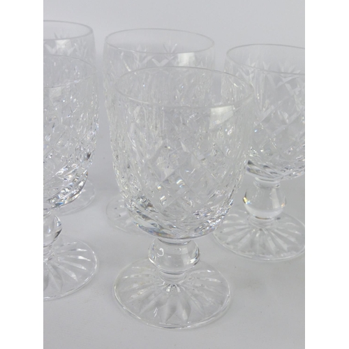 59 - A stunning set of five Waterford crystal sherry glasses.