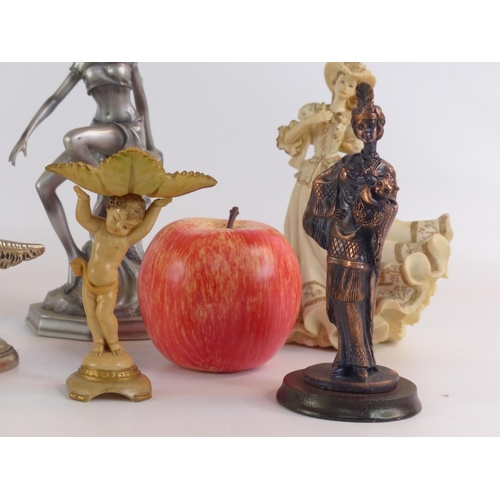 88 - A collection of various ceramic & metal figures.